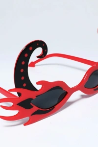 Kırmızı Alevli Parti Gözlüğü