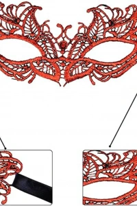Kırmızı Dantel Masquerade Maskesi 5 No