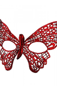 Kırmızı Dantel Masquerade Maskesi 7 No