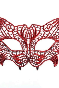 Kırmızı Dantel Masquerade Maskesi 8 No