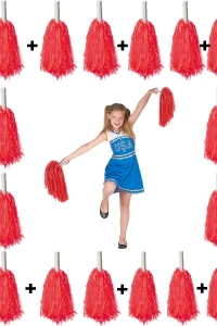 KIRMIZI GÖSTERİ PONPONLARI 12 ÇİFT