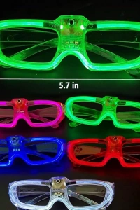 Kırmızı LED Işıklı Parti Gözlüğü - 3 Modlu