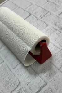 Kırmızı Peçete Askısı Mutfak Duvar Tipi Peçetelik Organizer