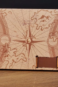 Kırmızı Pusula Tasarım Deri Defter Ve Touchpen Kalem Seti