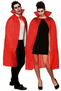 Kırmızı Renk Yakalı Pelerin 120 cm