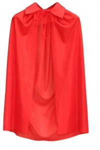 Kırmızı Renk Yakalı Pelerin Çocuk Boy 90 cm