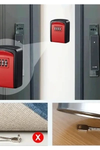 Kırmızı Şifreli Anahtar ve Eşya Saklama Güvenlik Kasası