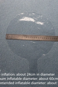 Kırmızı Simli Yuvarlak Şeffaf Balon 24 İnç