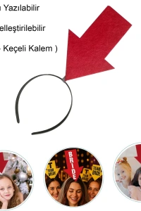 Kişiselleştirilebilir Ok Taç – Kırmızı Renk