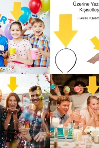 Kişiselleştirilebilir Ok Taç – Sarı Renk