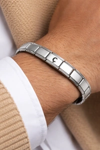 Kişiye Özel Ç Harfli Çelik Bileklik – Paslanmaz Çelik İtalyan Model Harfli Bilezik