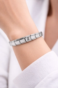 Kişiye Özel Z Harfli Çelik Bileklik – Paslanmaz Çelik Bileklik, Zarif Minimal Harf Bileklik