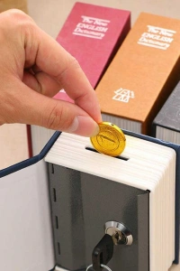 Kitap Şeklinde Mini Boy Kilitli Kasa Kumbara