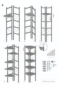 Kitaplık Çiçeklik 6 Raflı Beyaz Çok Amaçlı Stand Altı Bölmeli 160*30*43
