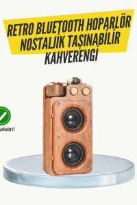 Klasik Görünümlü Bluetooth Hoparlör 360 Derece Stereo ve FM Radyo