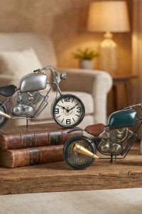 Klasik Motor Tasarımlı Masaüstü Saat