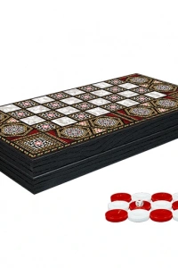 Klasik Sedef İşlemeli Tavla Model 1