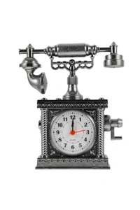 Klasik Telefon Görünümlü Masaüstü Saat ve Alarm