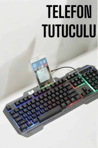 Klavyesi Q Klavye RGB Işıklı Mouse Hediyeli