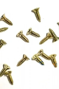 Klips, Menteşe, Ayak, Ağaç, Sunta Vidası 2,2x7,5mm - Sarı 100 Adet