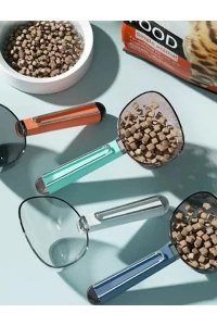 Klipsli Ölçekli Kedi Köpek Mama Küreği