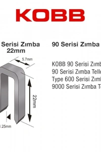Kobb KBZ9022 22 mm 2500 Adet U Zımba Teli