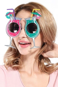 Kokteyl Temalı Hawaii Yaz Partisi Gözlüğü