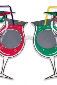 Kokteyl Temalı Hawaii Yaz Partisi Gözlüğü