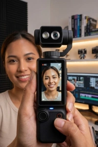 Kompakt 4K Vlog Kamera 2.0 IPS Ekran Otomatik Odaklama ve Stereo Ses Kayıtlı