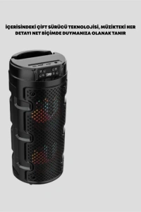 Kompakt Tasarım, Yüksek Ses Performansı – Çoklu Giriş Seçenekli Kablosuz Hoparlör (Bluetooth, USB, SD Kart, AUX)