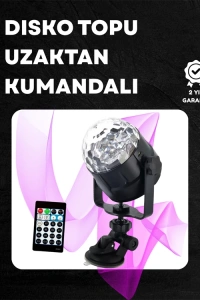 Kompakt Tasarımlı, Döner Renkli LED Disko Topu - Ev ve Profesyonel Kullanım