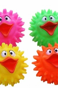 Köpekler İçin Renkli Ördek Figürlü Dikenli Top