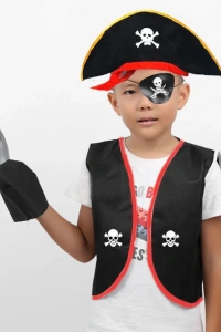 Korsan Kostüm Seti Çocuk Boy 4-6 Yaş