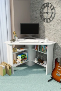 Köşe Tv Sehpası Beyaz