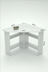 Köşe Tv Sehpası Beyaz