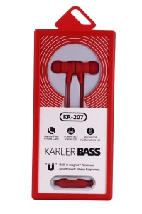 KR-207 Mıknatıslı Kablolu Kulaklık - Kırmızı