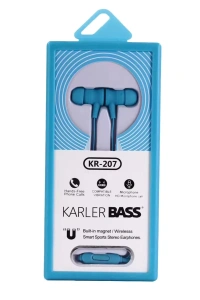 KR-207 Mıknatıslı Kablolu Kulaklık - Mavi