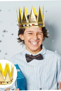 Kral Kraliyet Tacı Yetişkin Çocuk Uyumlu