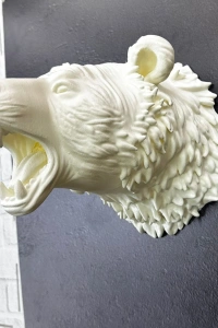 Krem Ayı Figürü Duvar Süsü Asılabilir Hediyelik Dekoratif 25x19 cm