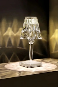 Kristal Abajur LED Kumandalı Ve Dokunmatik Masa Lambası