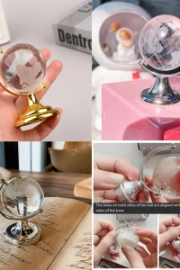 Kristal Büyük Boy Cam Dünya Küresi