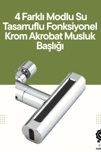 Krom Musluk Başlığı | 4ü 1 Arada Su Çıkışı | Kolay Montajlı