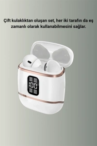 Kulakiçi Bluetooth Kulaklık V5.3 – 4’lü Set, Dijital Ekranlı, Gürültü Engelleme