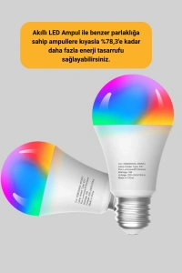 Kumanda Destekli Çok Renkli Akıllı LED Ampul