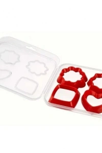 Kurabiye Kalıbı 4 Parça 8 Şekil - Saklama Kutulu