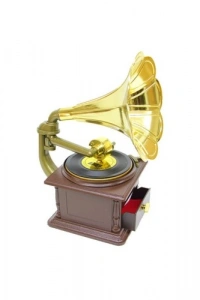 Kurmalı Gramofon Müzik Kutusu