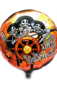 Kuru Kafalı Korsanlar Halloween Şekilli Folyo Balon 45 cm