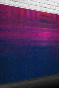 Lacivert ve Eflatun Soyut Çalışma Kanvas Tablo 50 x 70