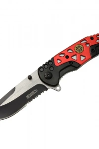 Lanmark MX10B Kırmızı Testereli Outdoor Çakı 21 cm - Otomatik, Perçinli