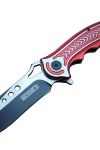 Lanmark RD T60A Kamp Çakı 20 cm - Kırmızı Sap, Otomatik, Kemerlikli